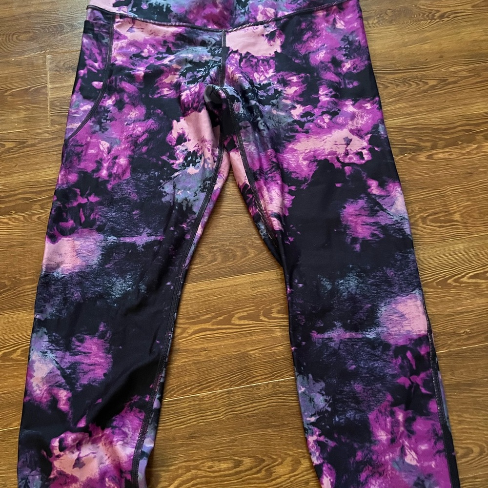 Purple and Black Womens Leggings